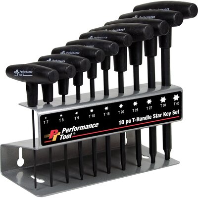 Wilmar Corp. / Performance Tool 10 Piece T-Handle Star Driver Set