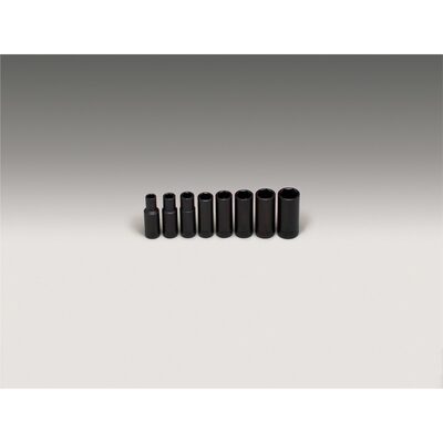 Wright Tool 3/8"Dr 6Pt Dp Imp Skt Set 8Pc