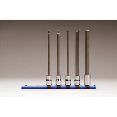 Wright Tool 3/8"Dr LongMM HexBitSkt Set 5P