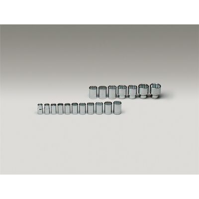 Wright Tool 1/2"Dr 12Pt Std MM Skt Set 18P