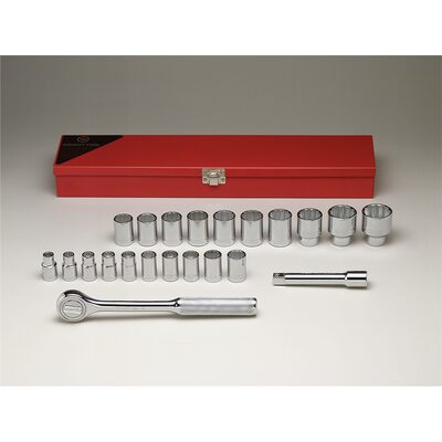 Wright Tool 1/2"Dr 12PtStdMMSkt Bx Set 22P