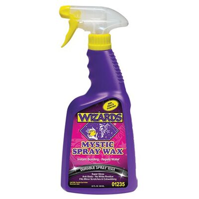 Wizards Products Mystic Spray Wax 01235 Slick Finish Detailer, 22 oz Spray Bottle, Off-White
