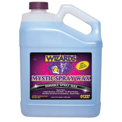 Wizards Products Mystic Spray Wax 01237 Slick Finish Detailer, 1 gal Can, Off-White