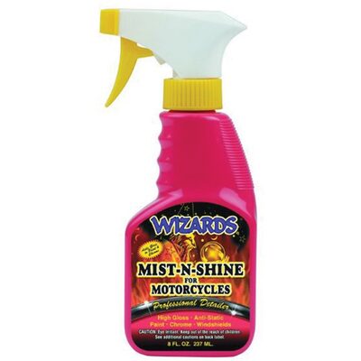 Wizards Products MIST-N-SHINE 22208 High-Gloss Professional Car Detailer and Surface Cleaner, 8 oz Spray Bottle, Pink