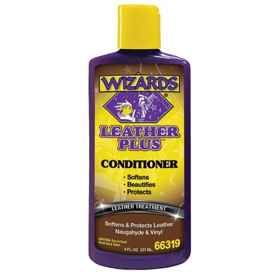 Wizards Products Leather Plus 66319 Leather Conditioner, 8 oz Bottle, Off-White to Yellow, Viscous Liquid